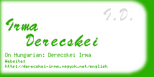 irma derecskei business card